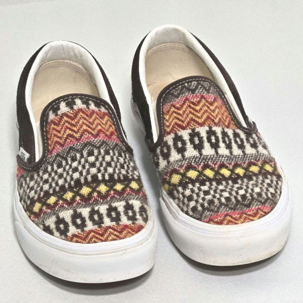 Vans Slip-On Patterned Canvas Shoes - Multicolor